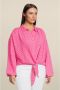 PIECES Curve blouse PCMAIKEN met hartjes en 3D applicatie roze - Thumbnail 1