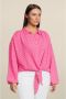 PIECES Curve blouse PCMAIKEN met hartjes en 3D applicatie roze - Thumbnail 1