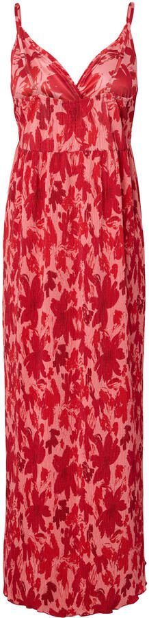 PIECES Curve gebloemde maxi jurk rood