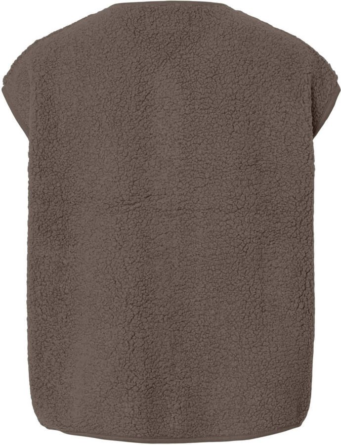 PIECES Curve gilet met panterprint Plus Size bruin