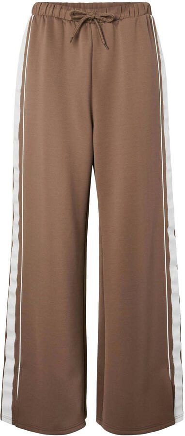 PIECES Curve high waist casual broek bruin