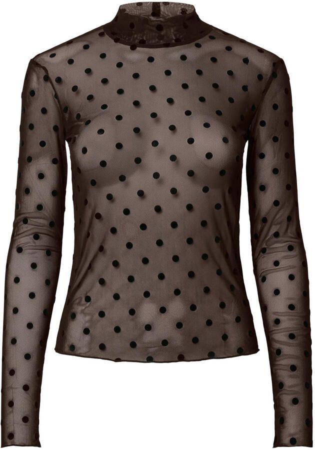 PIECES Curve Plus Size rechtvallende top met dierenprint bruin