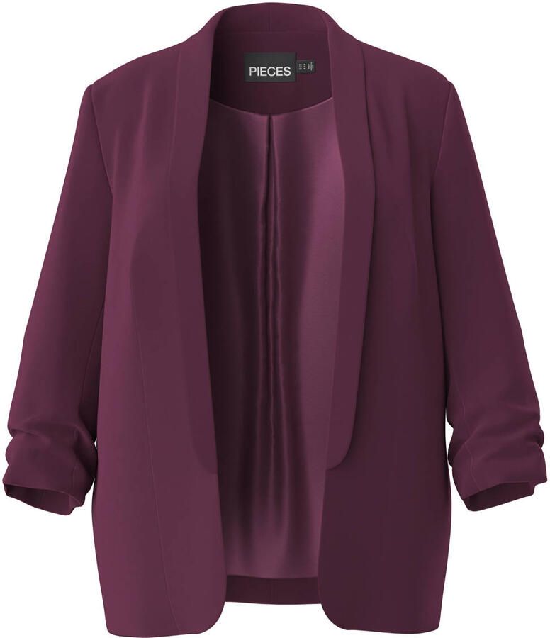 PIECES Curve regular fit blazer Plus Size aubergine