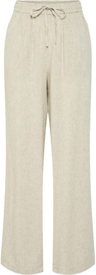 PIECES Curve regular high waist casual broek beige