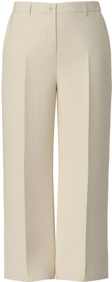PIECES Curve wide leg high waist casual broek beige