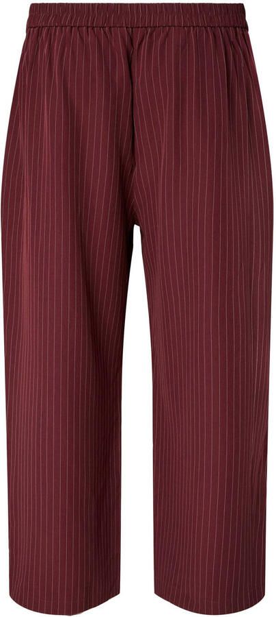 PIECES Curve wide leg high waist pantalon donkerrood - Foto 1