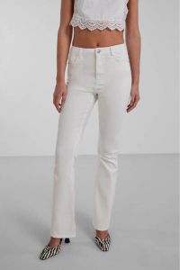 PIECES high waist flared jeans PCPEGGY wit