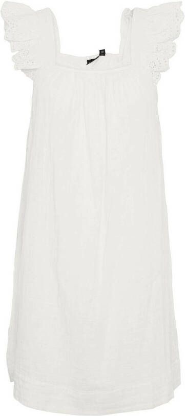 PIECES jurk PCKIARA met kant wit
