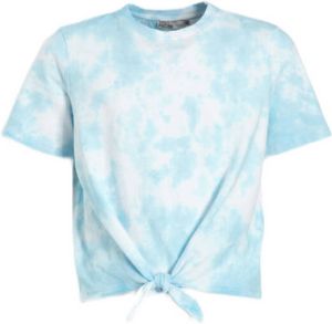 PIECES KIDS tie-dye T-shirt LPTIA lichtblauw wit