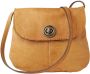 Pieces klein cognac bruin leren tasje 15 bij 18 cm - Thumbnail 1