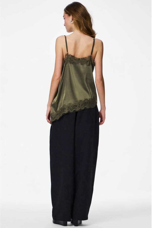 PIECES asymmetrische top groen - Foto 2