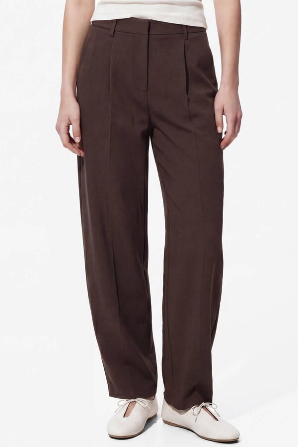 Pieces slim fit pantalon met viscose model 'BOSELLA'