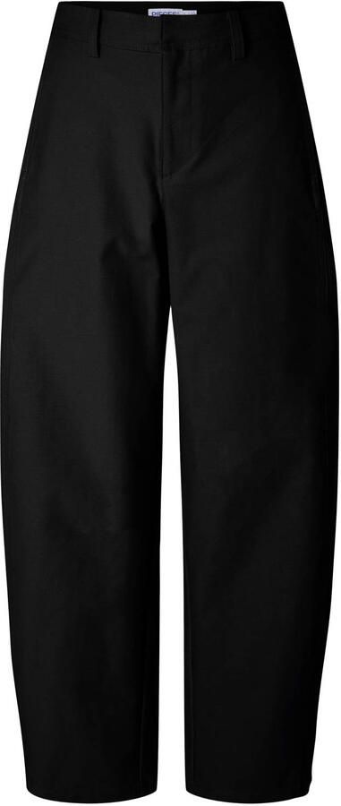 PIECES barrel casual broek zwart