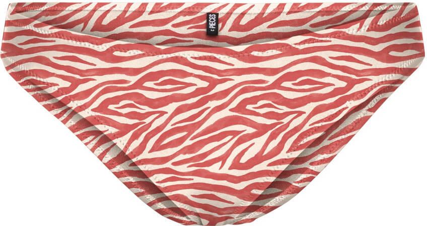 PIECES bikinibroekje PCAMY rood wit