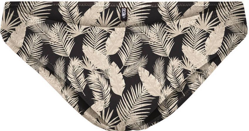 PIECES bikinibroekje PCAMY zwart wit