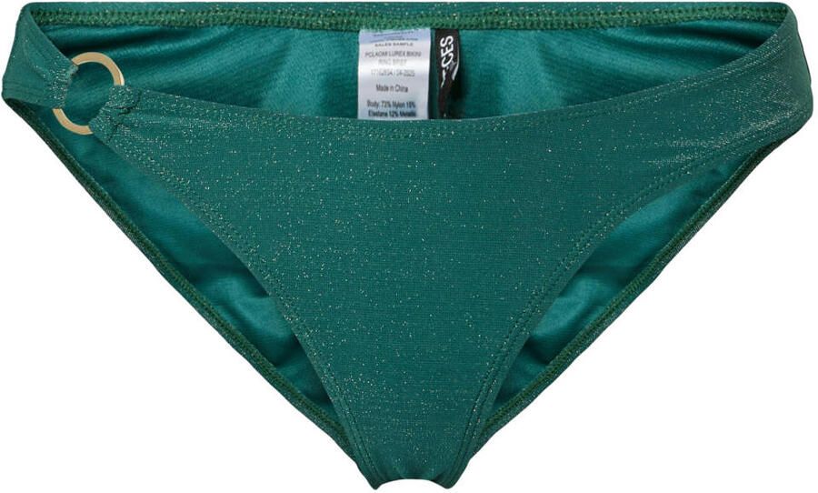 PIECES bikinibroekje PCLAOMI met lurex groen