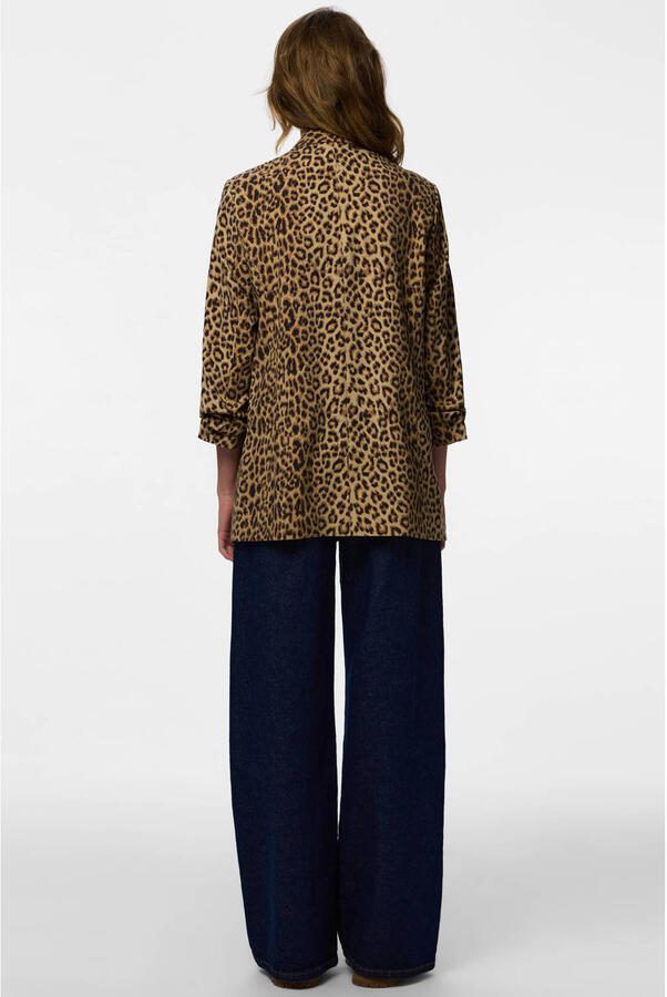 Pieces Regular fit lange blazer met all-over motief Model 'BOSELLA' - Foto 2