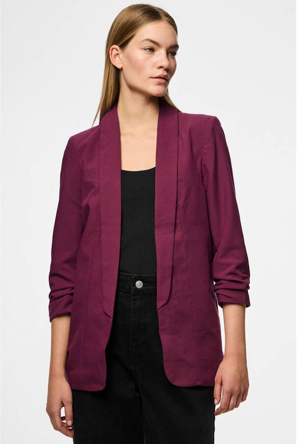 Pieces Blouseblazer PCBOSELLA 3 4 BLAZER NOOS met plooidetail op de mouw