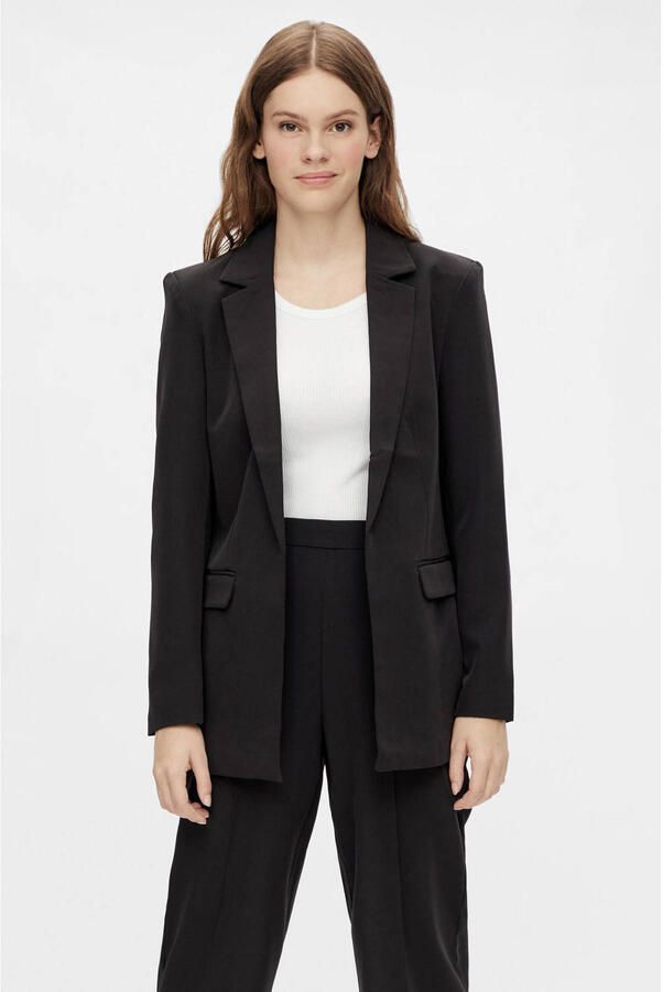 Pieces Loose fit lange blazer met figuurnaden model 'BOZZY'