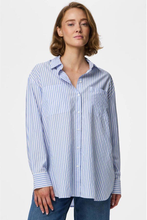 PIECES blouse blauw - Foto 3