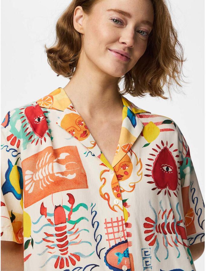 Pieces regular fit overhemdblouse van pure viscose model 'KLARISA' - Foto 2