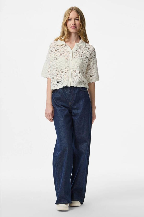 Pieces Relaxed fit gebreid jack van puur katoen model 'FALKA' - Foto 2