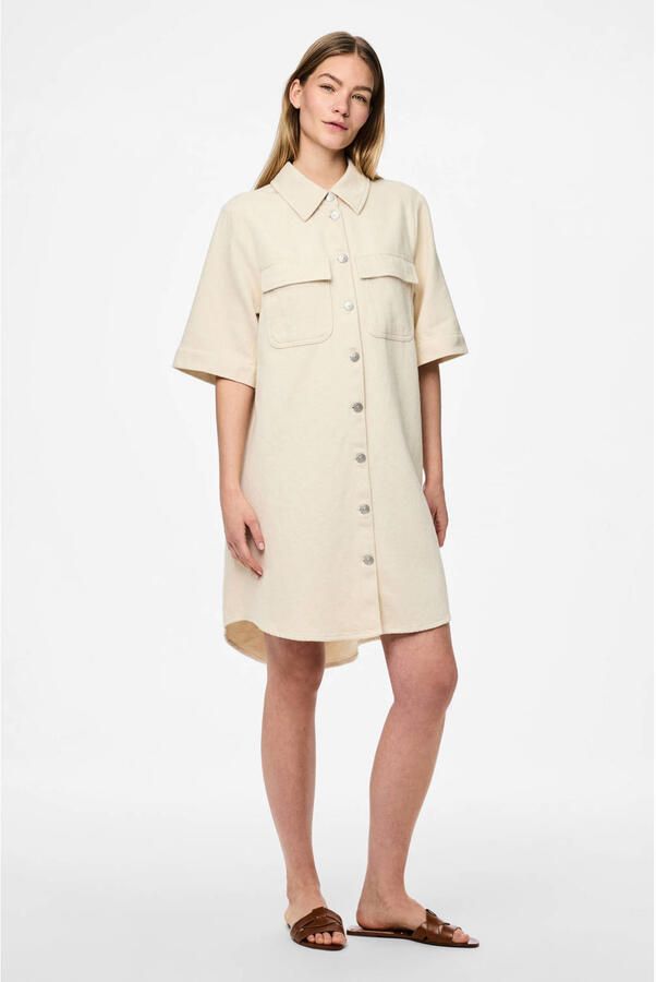 PIECES blousejurk beige