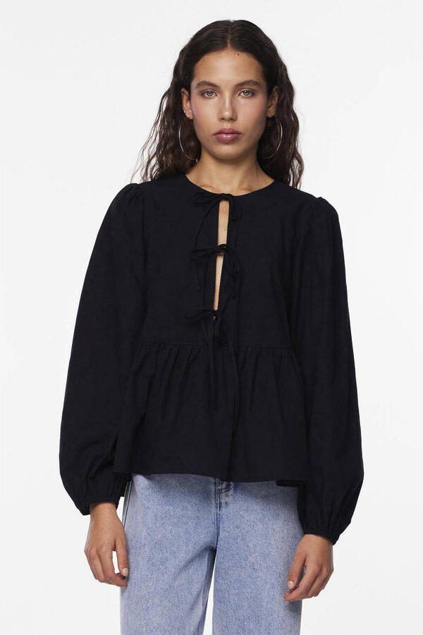 PIECES blousetop zwart - Foto 3