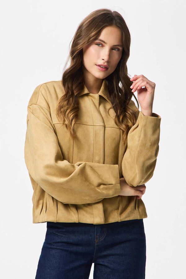 PIECES bomberjack beige