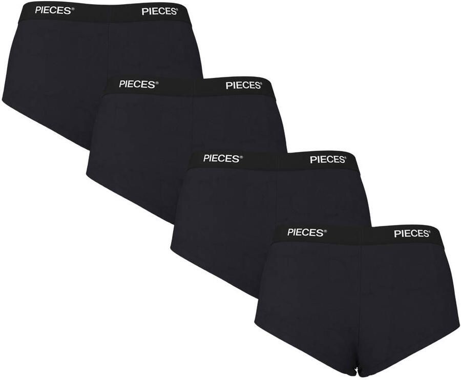 Pieces Hipster PCLOGO LADY 4 PACK SOLID NOOS BC (4 stuks Set van 4)