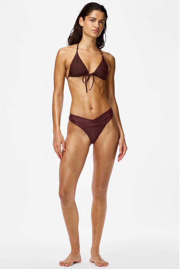 PIECES brazilian bikinibroekje PCBAOMI bruin - Foto 3
