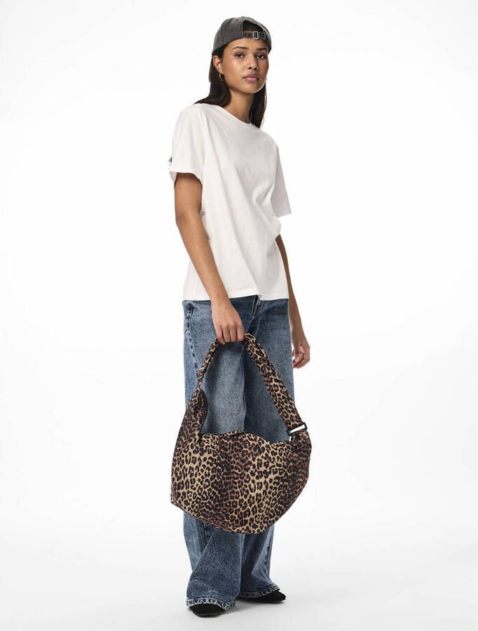 PIECES crossbody tas PCAMANDA met panterprint bruin - Foto 3