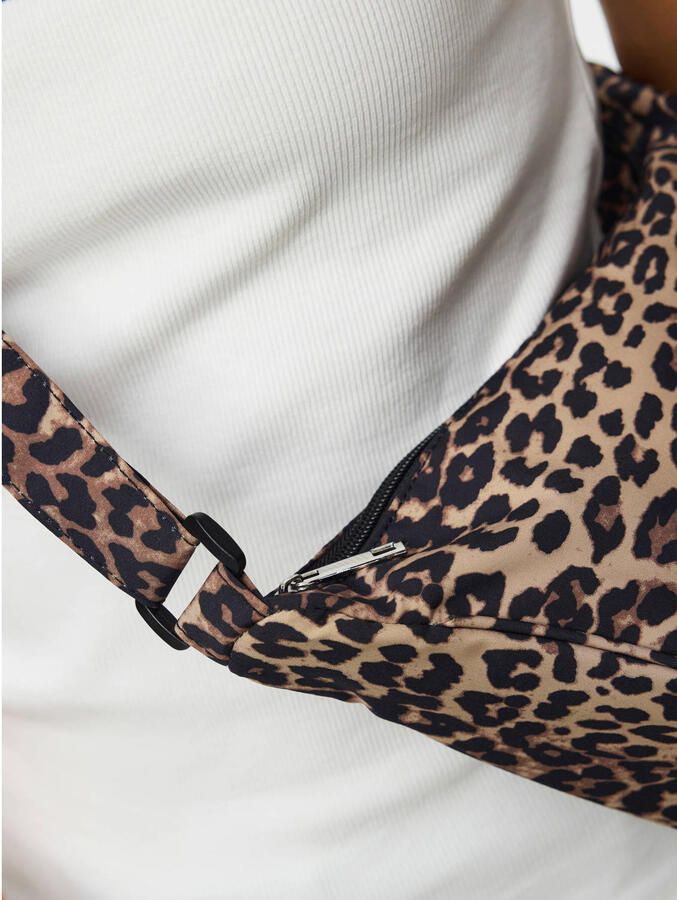 PIECES crossbody tas PCAMANDA met panterprint bruin - Foto 3