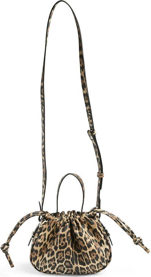 PIECES crossbody tas PCBALLOON met panterprint bruin - Foto 3