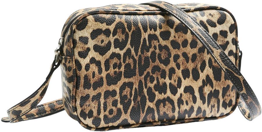 PIECES crossbody tas PCFANNI met panterprint bruin
