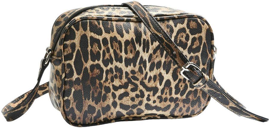 PIECES crossbody tas PCFANNI met panterprint bruin - Foto 3