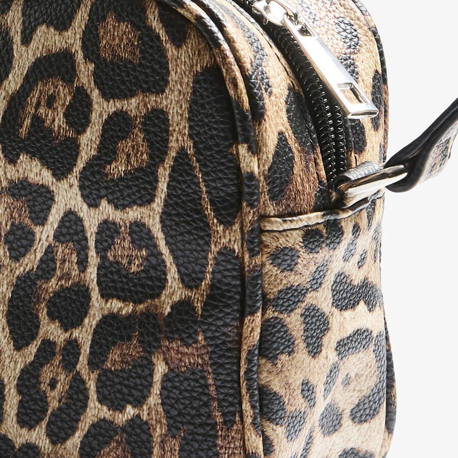 PIECES crossbody tas PCFANNI met panterprint bruin - Foto 2