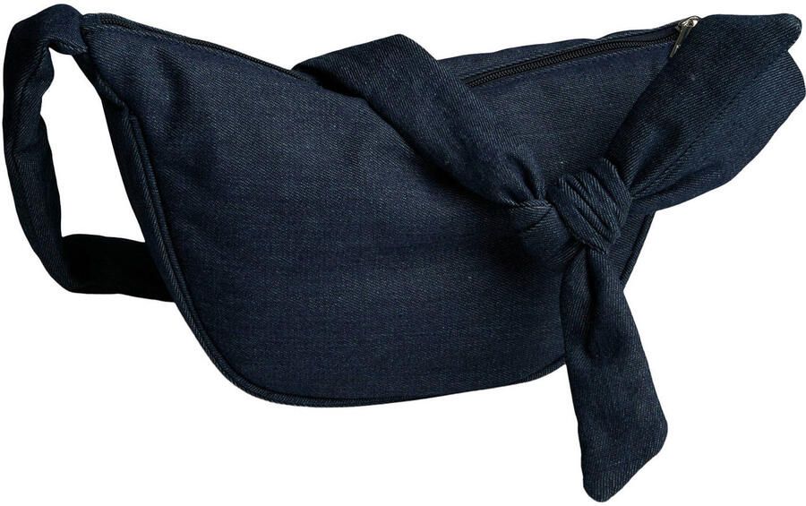 PIECES denim crossbody tas PCAMANDA donkerblauw