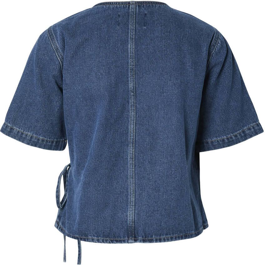 Pieces Regular fit jeansblouse van katoenmix model 'FIBBO' - Foto 2