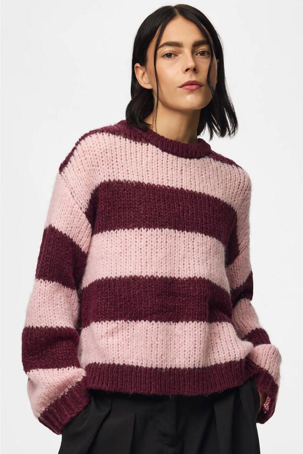 Pieces Regular fit pullover in two tone look model 'DORTHEA'