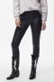Pieces Slim fit broek in leerlook met elastische band model 'NEW SHINY' - Thumbnail 1