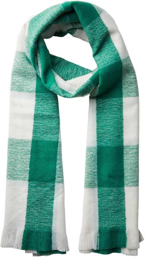 PIECES geruite sjaal PCJULA groen wit