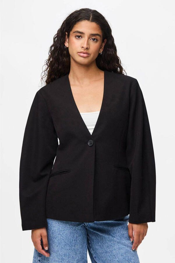 PIECES getailleerde blazer zwart