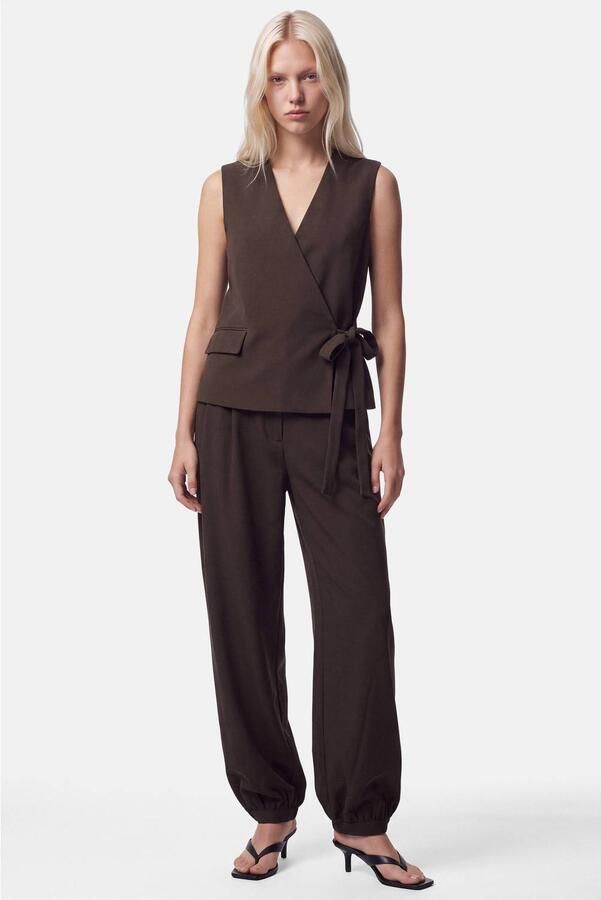 PIECES gilet donkerbruin - Foto 2