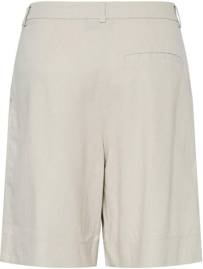 PIECES high waist bermuda short ecru