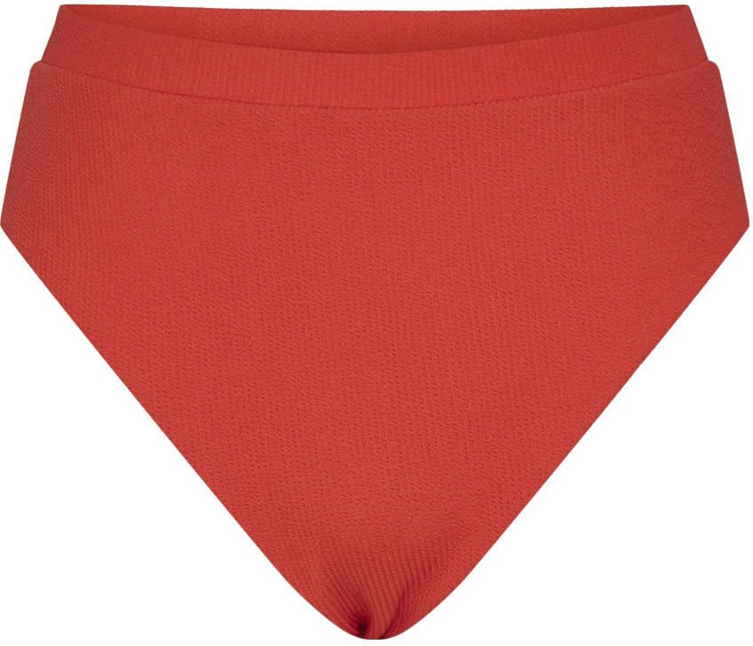 PIECES high waist bikiniboekje PCAIA rood