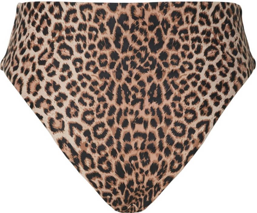 PIECES high waist bikinibroekje PCLIPPA bruin beige zwart
