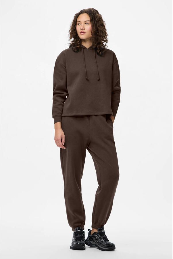 PIECES high waist regular fit sweatpants PCCHILLI bruin
