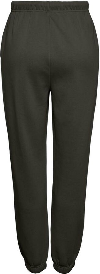PIECES high waist regular fit sweatpants PCCHILLI donkergroen