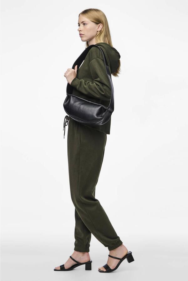 PIECES high waist regular fit sweatpants PCCHILLI donkergroen - Foto 2